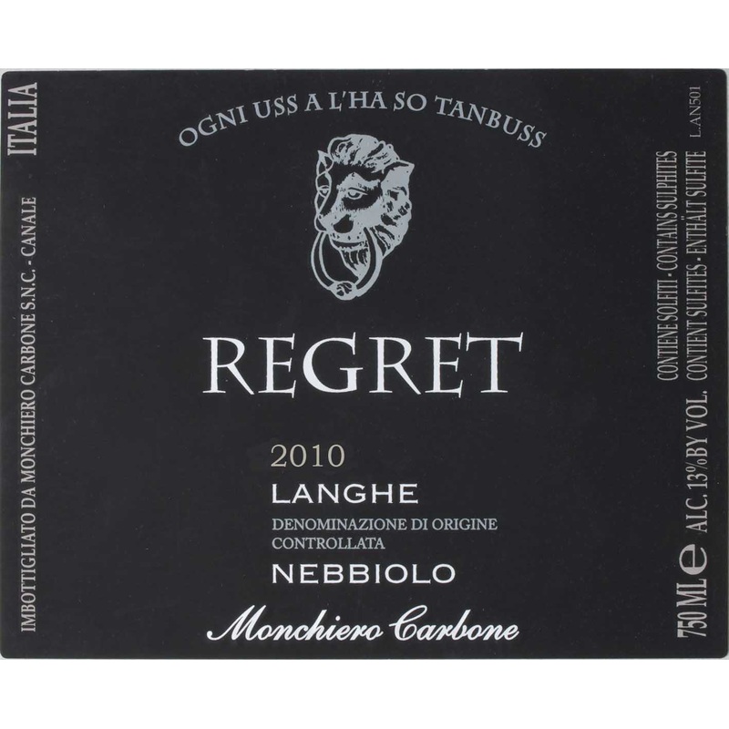 MONCHIERO CARBONE NEBBIOLO LANGHE REGRET 2021 750 mL