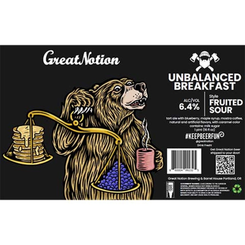 Great Notion Unbalanced Breakfast Fruited Sour 16OZ SINGLE CAN