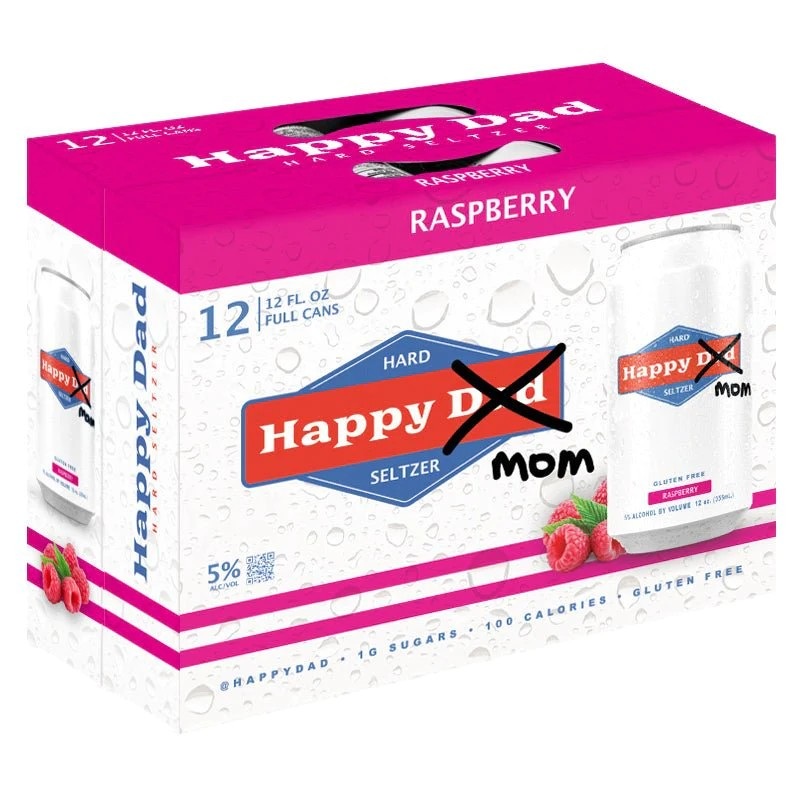 Happy Dad Hard Seltzer ‘Happy Mom’ Raspberry 12-Pack 12PK 12OZ CAN
