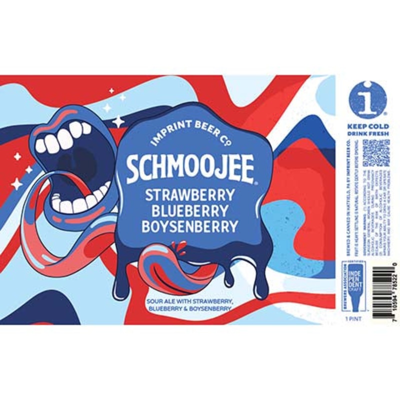 Imprint Beer Schmoojee Strawberry Blueberry Boysenberry Sour Ale 16OZ SINGLE CAN