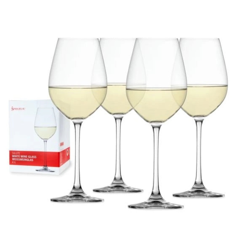 SPIEGELAU SALUTE WHITE GLASS 4PK @ Township [1022549] ml