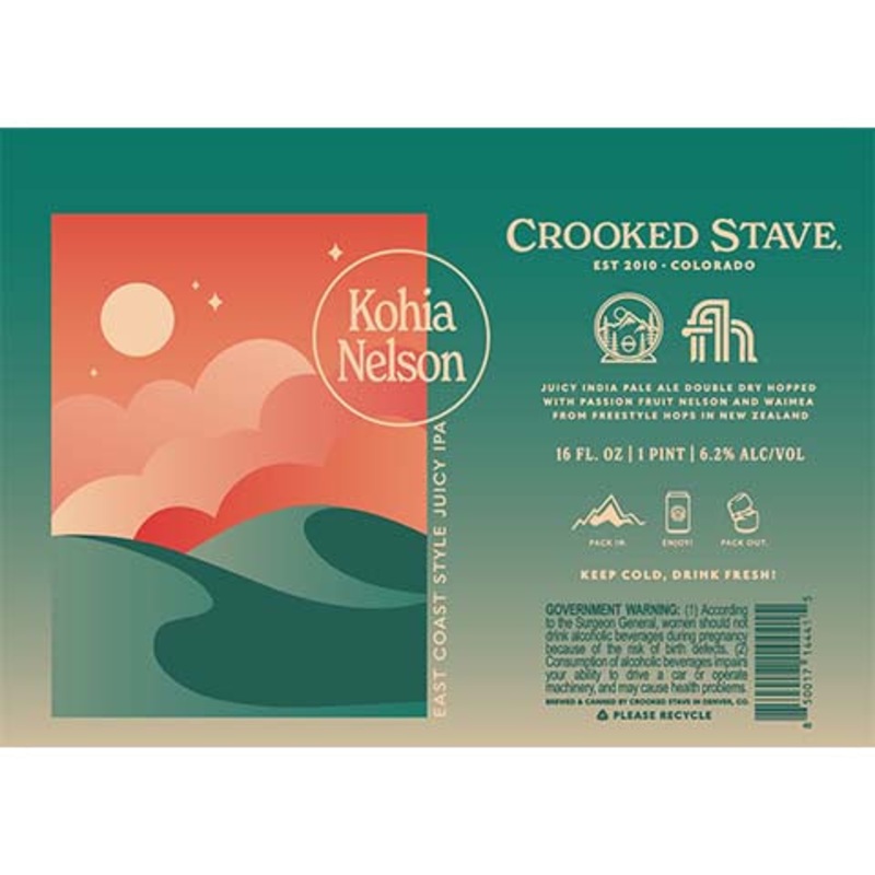 Crooked Stave Kohia Nelson IPA 16OZ SINGLE CAN