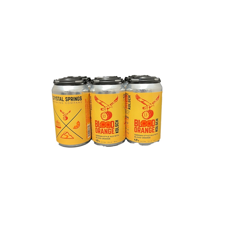 Crystal Springs Blood Orange Kolsch 4 Pack Cans