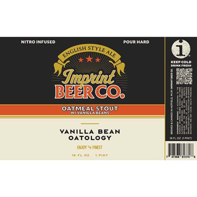 Imprint Vanilla Bean Oatology Oatmeal Stout 16OZ SINGLE CAN