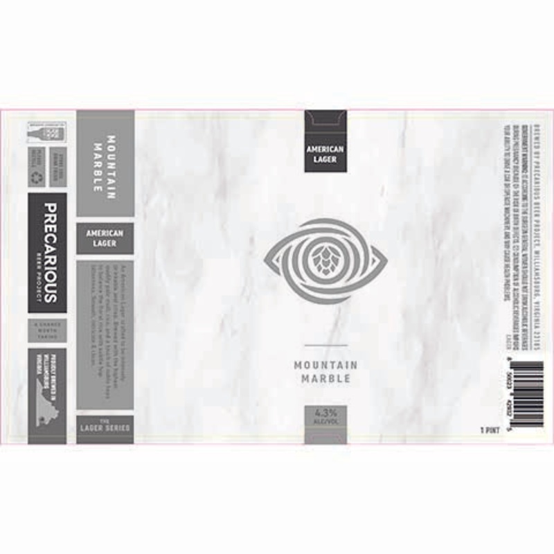 Precarious Mountain Marble Lager 16OZ SINGLE CAN