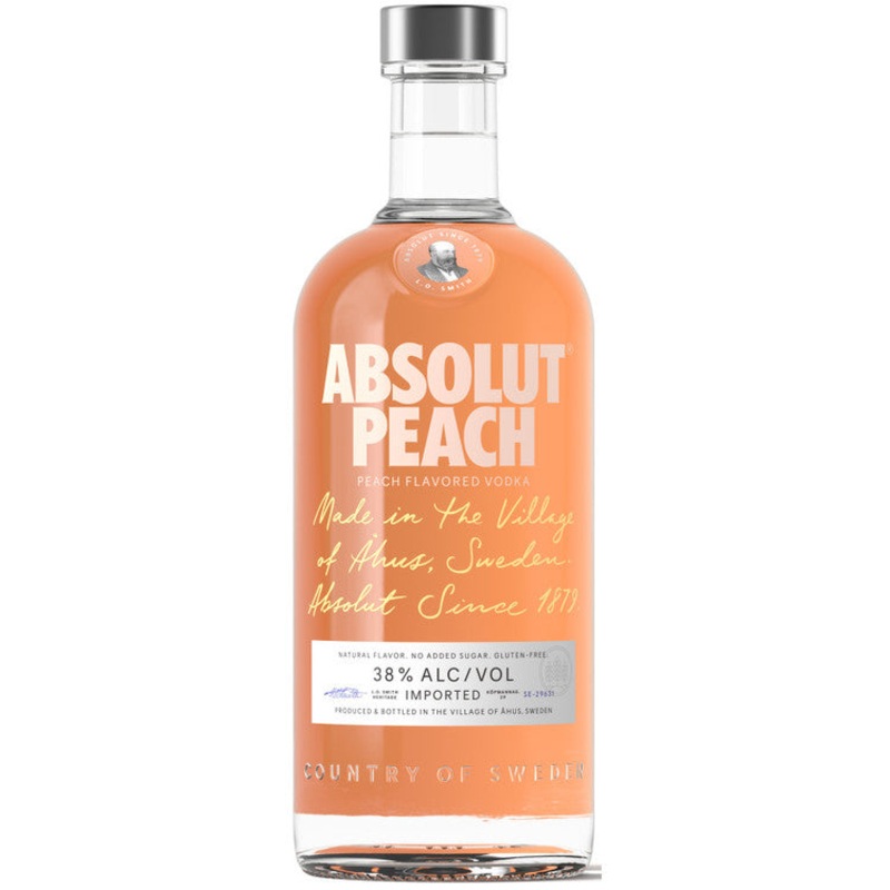ABSOLUT PEACH FLAVORED VODKA APEACH 80 750ML 750ML
