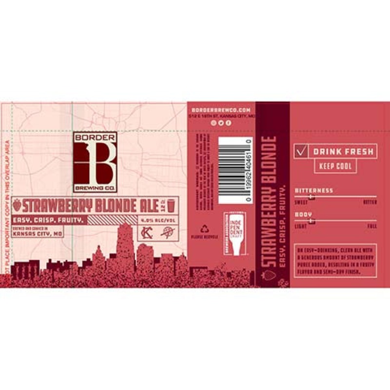 Border Strawberry Blonde Ale 12OZ SINGLE CAN