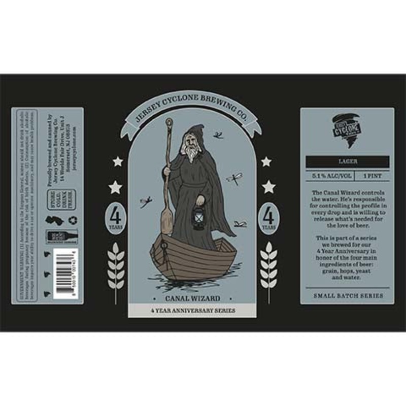 Jersey Cyclone Canal Wizard Lager 16OZ SINGLE CAN