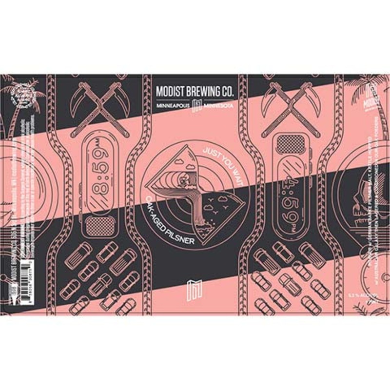 Modist Brewing Just You Wait Oak-Aged Pilsner 16OZ SINGLE CAN