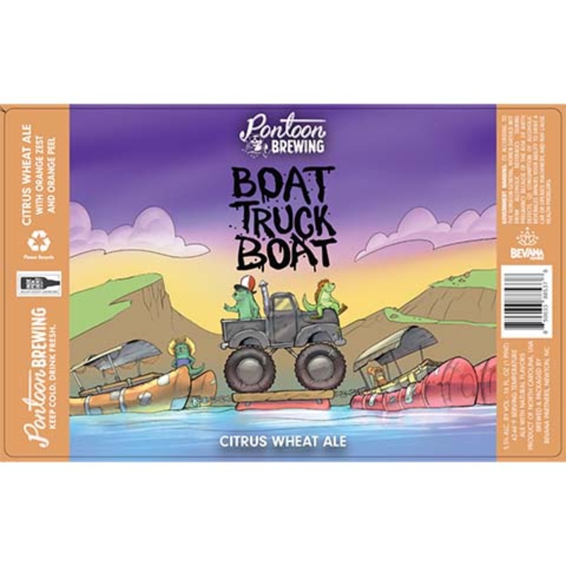 Pontoon Boat Truck Boat Wheat 16OZ SINGLE CAN