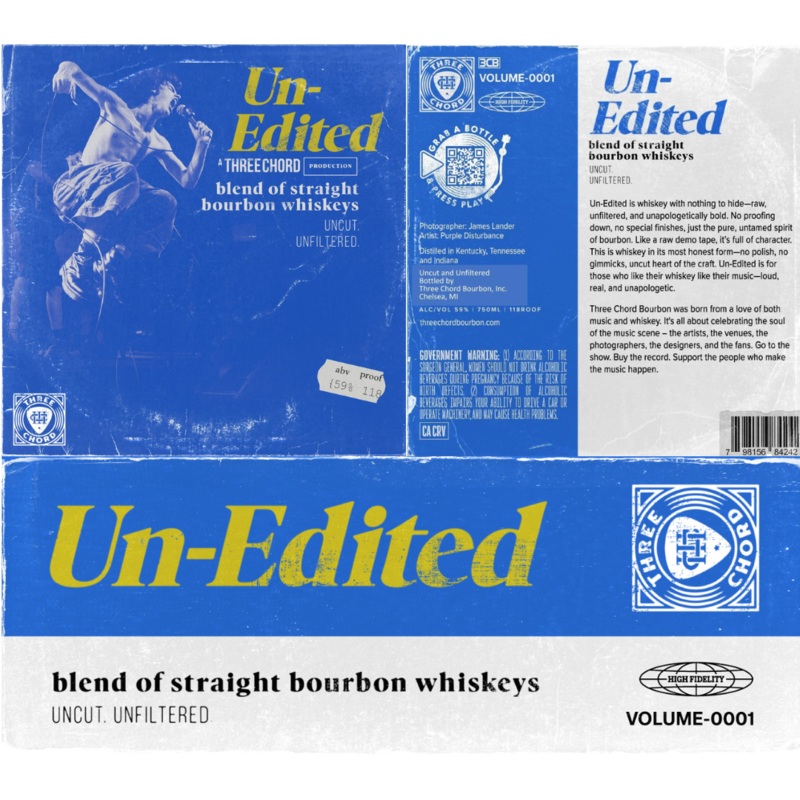 Three Chord Un-Edited Straight Bourbon Whiskey Volume 0001