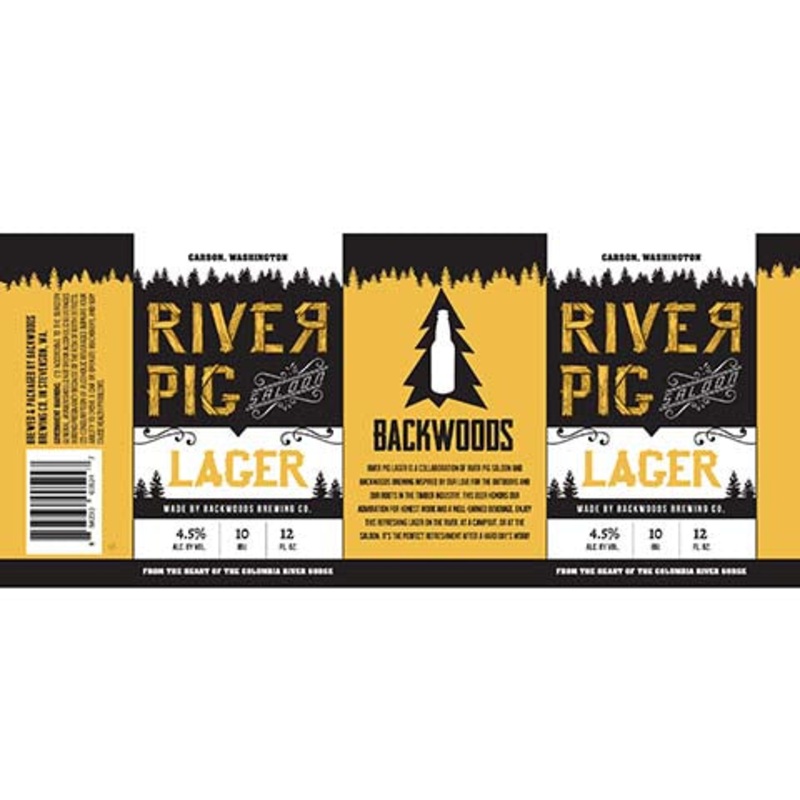 Backwoods River Pig Lager 12OZ SINGLE CAN