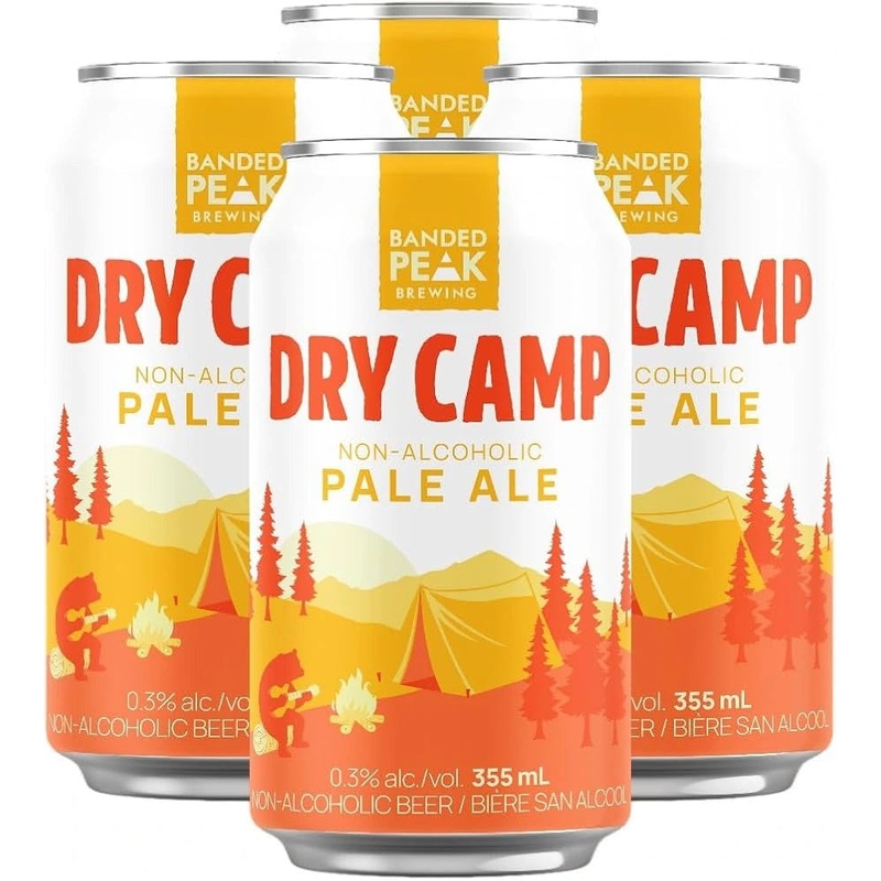 BANDED PEAK NON ALC DRY CAMP PALE ALE 0.3% 355ML 4PK CAN @ Deerfoot City [1048348] 1420 ml