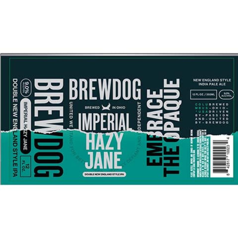 Brewdog Imperial Hazy Jane Double New England IPA 12OZ SINGLE CAN