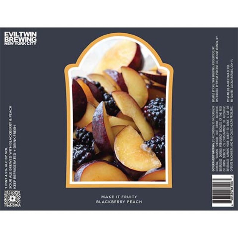 Evil Twin Make It Fruity Blackberry Peach Sour 16OZ SINGLE CAN