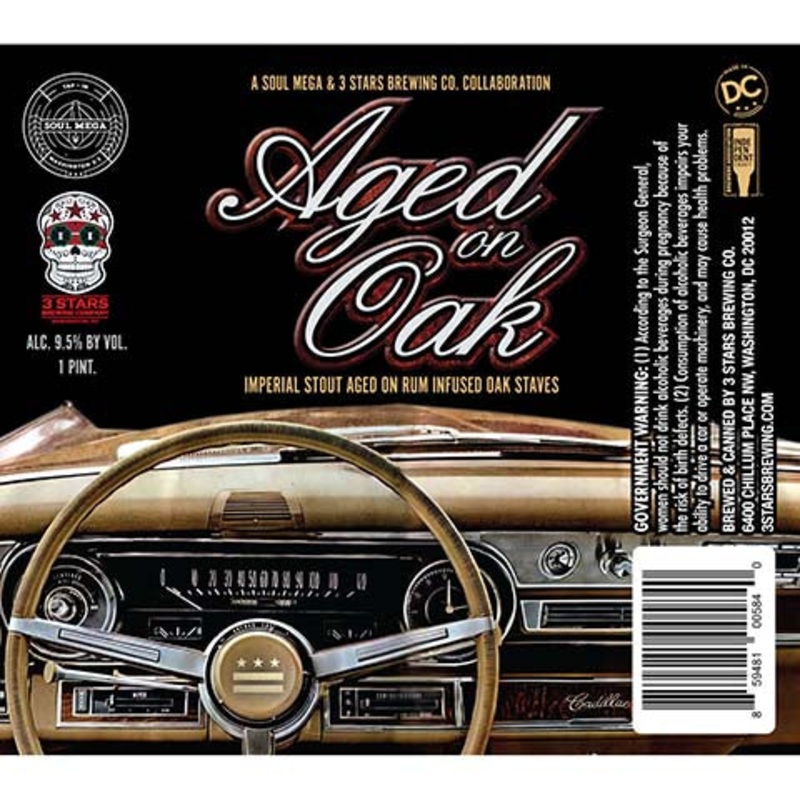 3 Stars Aged On Oak Imperial Stout 16OZ SINGLE CAN