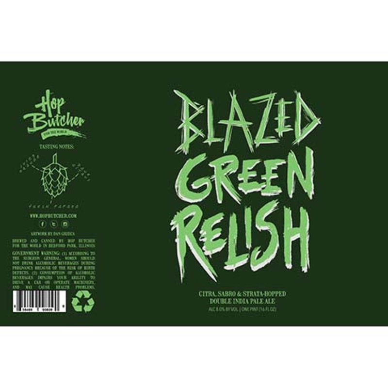 Hop Butcher Blazed Green Relish DIPA 16OZ SINGLE CAN