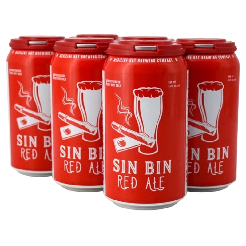 MEDICINE HAT SIN BIN RED ALE 355ML 6PK CAN @ Signal Hill [1002999] 2130 ml