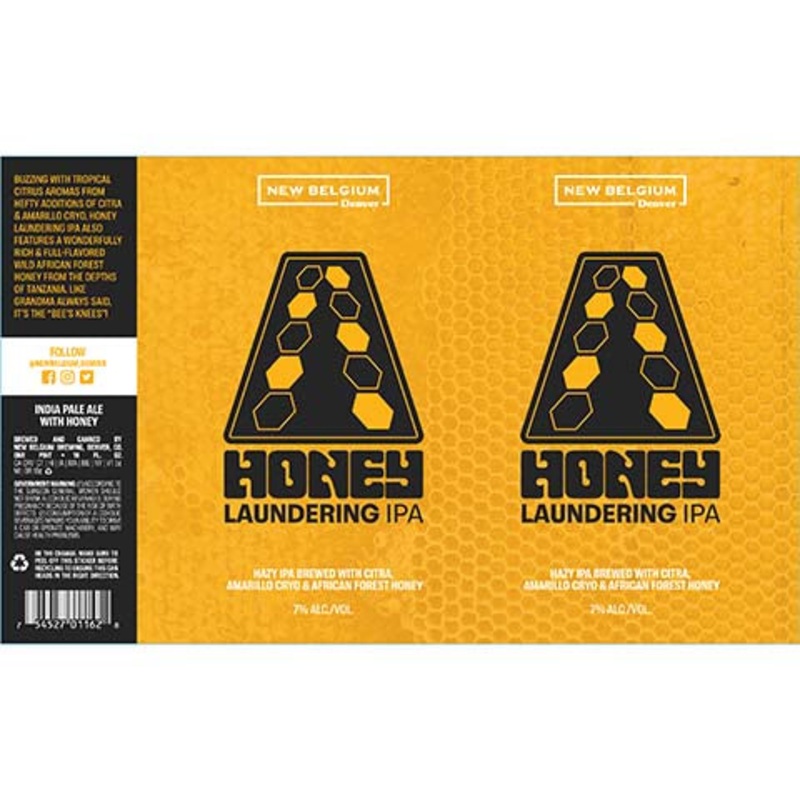 New Belgium Honey Laundering IPA 16OZ SINGLE CAN