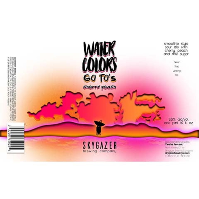 Skygazer Watercolors Go To’s Cherry Peach Smoothie Sour Ale 16OZ SINGLE CAN