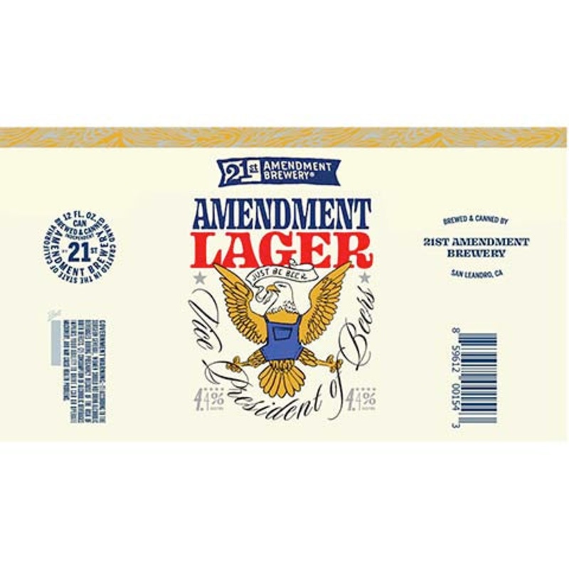 21st Amendment Lager 12OZ SINGLE CAN