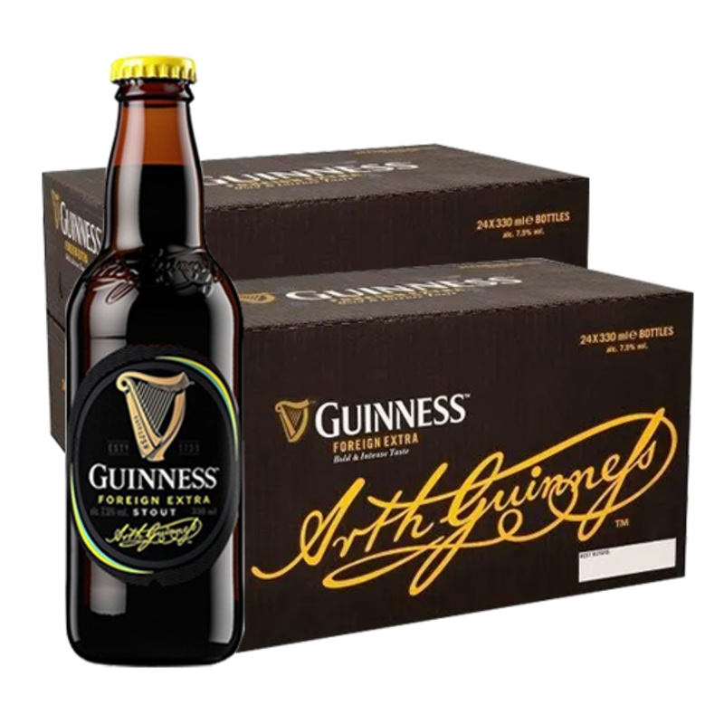 Buy 1 Take 1 Case Promo: Guinness Foreign Extra Stout (FES) 330ml Bottle x48 (Total 2 Cases, October 12, 2025 Expiry)