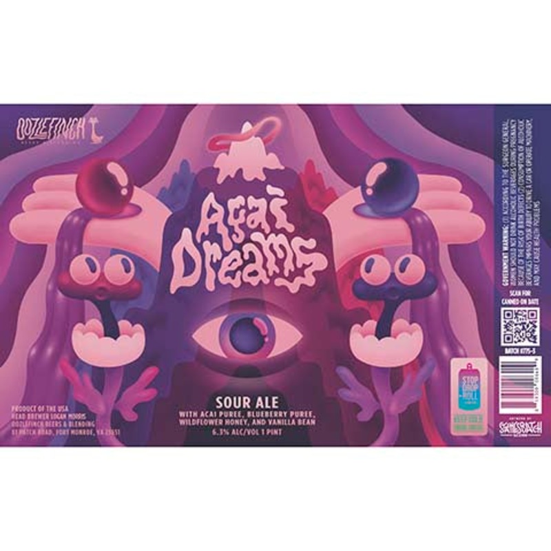 Oozlefinch Acai Dreams Sour 16OZ SINGLE CAN