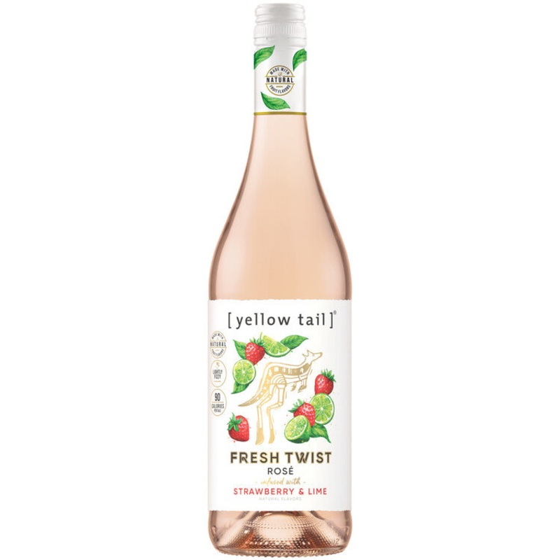 YELLOW TAIL FRESH TWIST ROSE INFUSED WITH STRAWBERRY & LIME 750ML 750ML