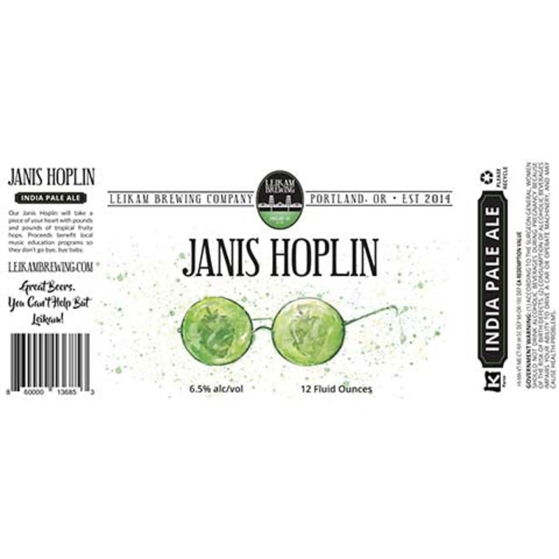 Leikam Janis Hoplin IPA 12OZ SINGLE CAN
