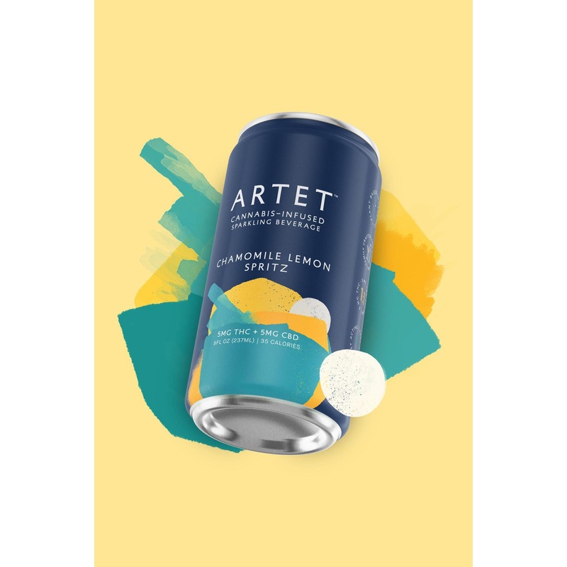 NA THC Cocktail Artet 4pk Chamomile Lemon Spritz