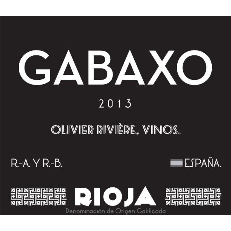 OLIVIER RIVIERE GABAXO RIOJA 2019 750 mL