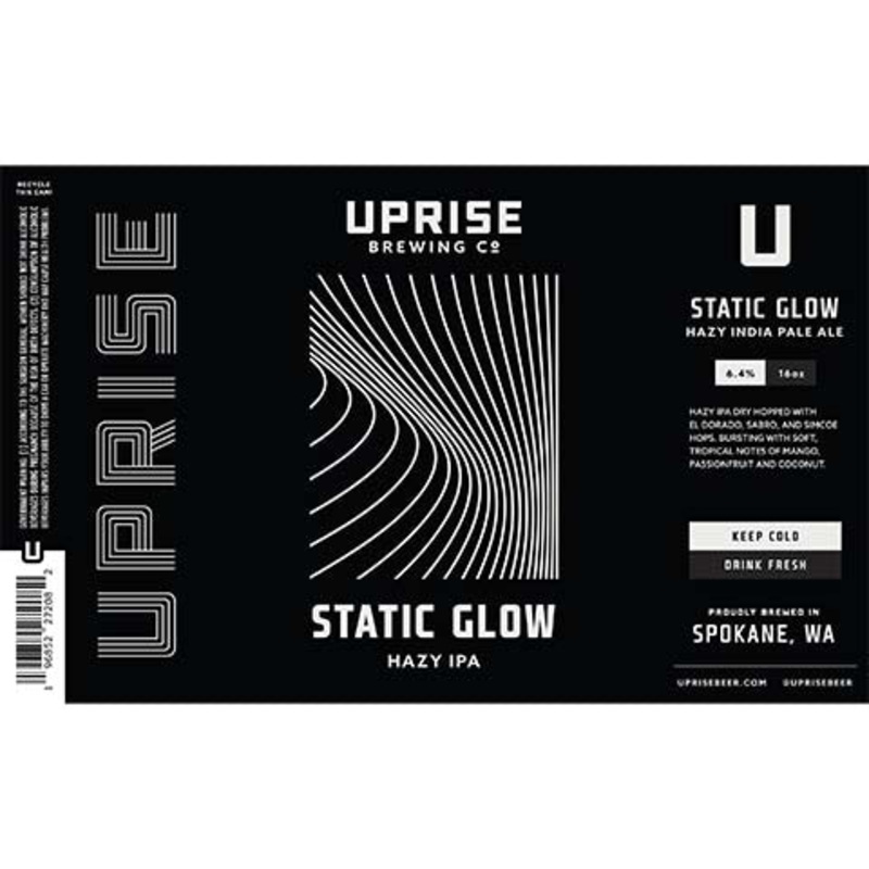 Uprise Static Glow Hazy IPA 16OZ SINGLE CAN