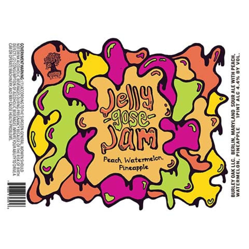 Burley Oak Jelly Gose Jams Peach Watermelon Pineapple Sour Ale 16OZ SINGLE CAN