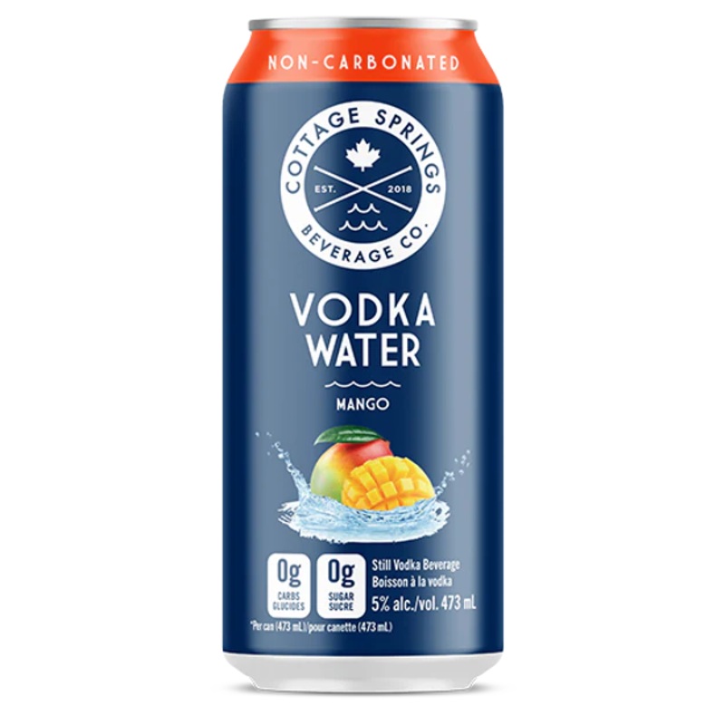 COTTAGE SPRINGS VODKA WATER MANGO 473ML CAN @ Red Deer [1040670] 473 ml