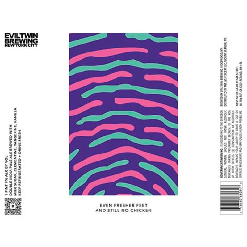 Evil Twin Even Fresher Feet And Still No Chicken DIPA 16OZ SINGLE CAN