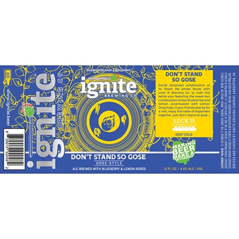 Ignite Don’t Stand So Gose Ale 12OZ SINGLE CAN