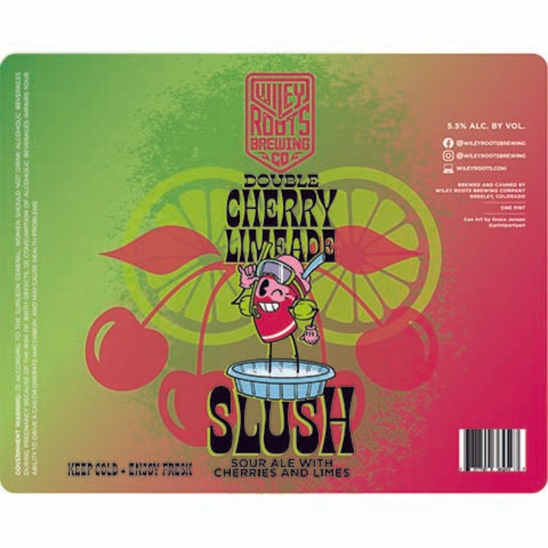 Wiley Roots Double Cherry Limeade Slush Sour Ale 16OZ SINGLE CAN