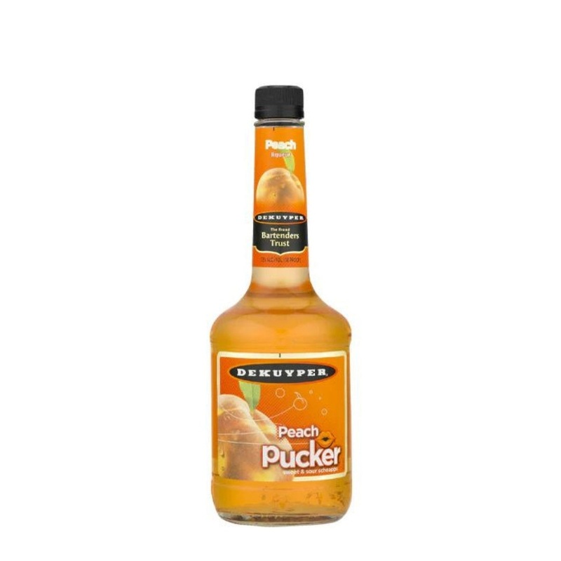Dekuyper Pucker Peach Schnapps 750mL