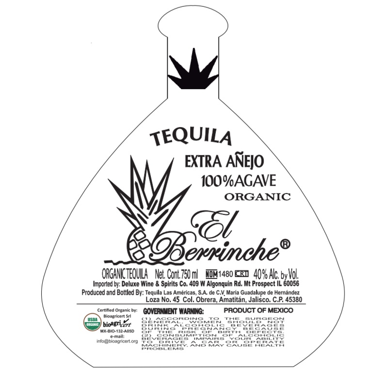 El Berrinche Extra Anejo Tequila 750ML BTL