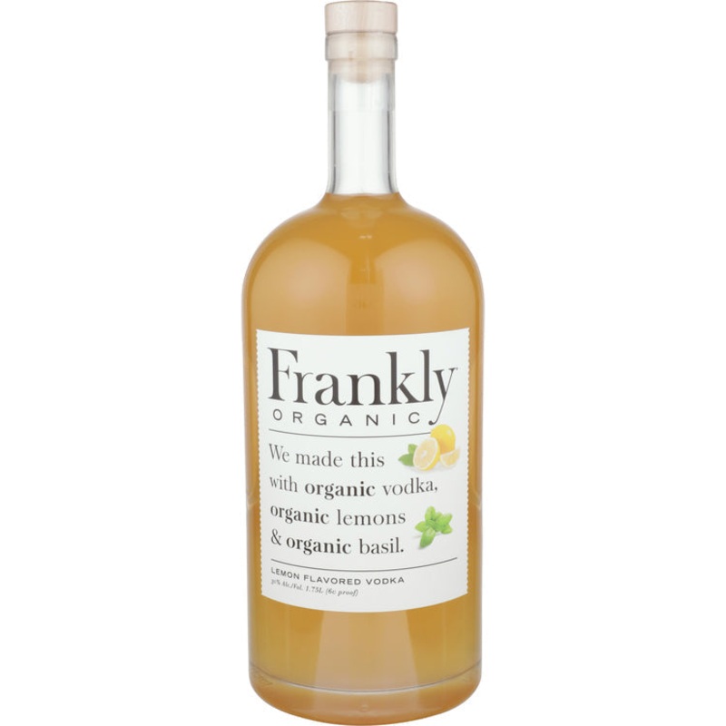 FRANKLY ORGANIC LEMON FLAVORED VODKA 60 1 Liter 1L