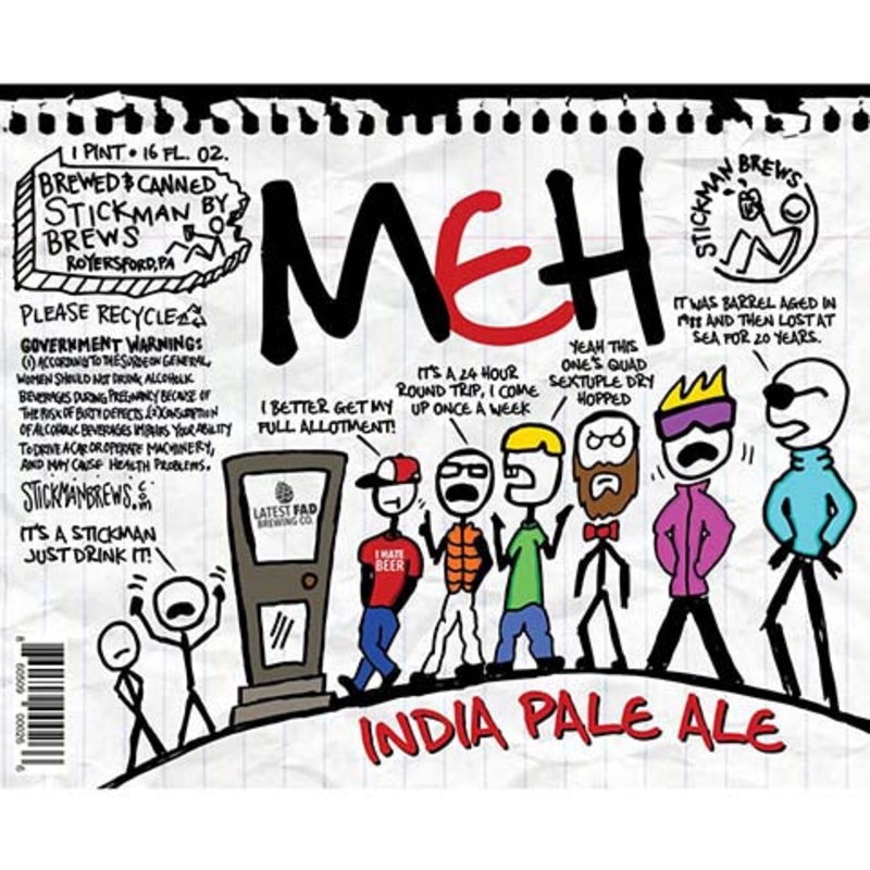 Stickman MEH IPA 16OZ SINGLE CAN