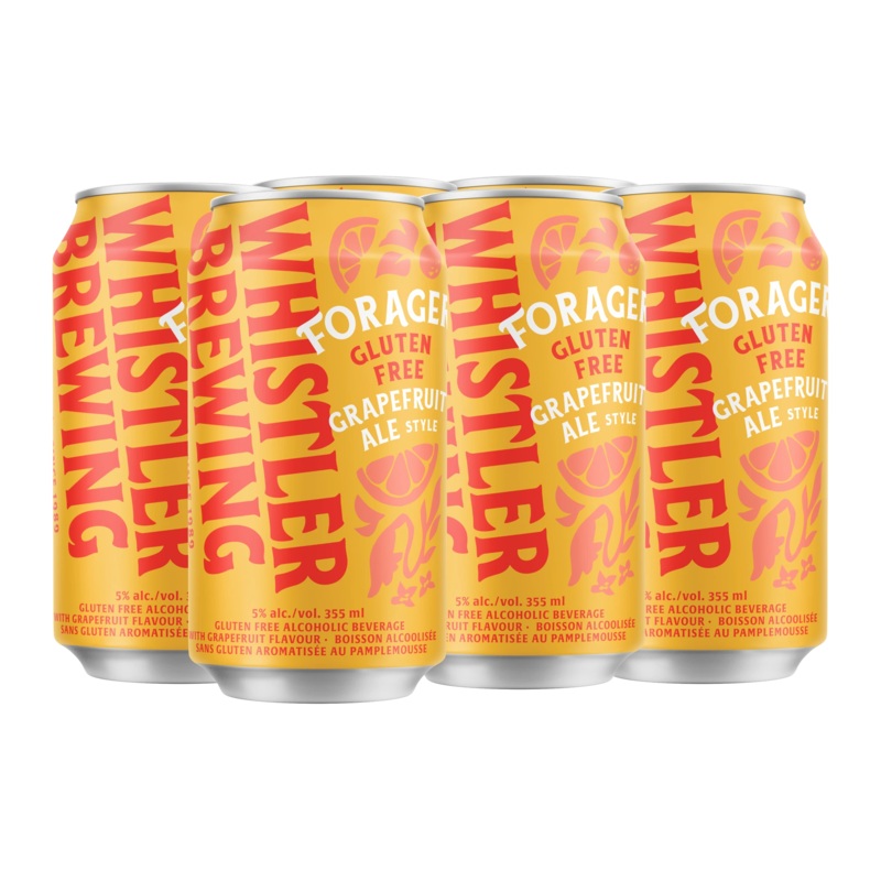 WHISTLER FORAGER GLUTEN FREE GRAPEFRUIT ALE 355ML 6PK CAN @ Deerfoot City [1058864] 2130 ml