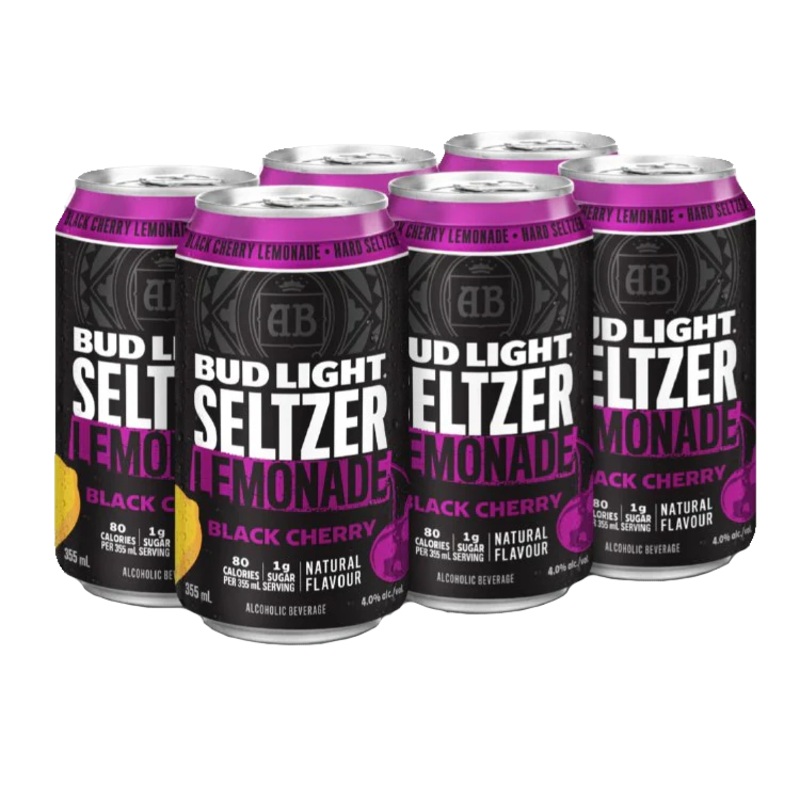 BUD LIGHT SELTZER LEMONADE BLACK CHERRY 355ML 6PK CAN @ Kelowna [1033871] 2130 ml