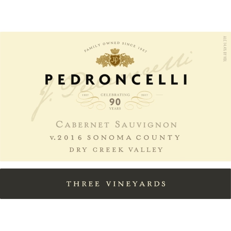 PEDRONCELLI CABERNET SAUVIGNON THREE VINEYARDS 2020 750 mL