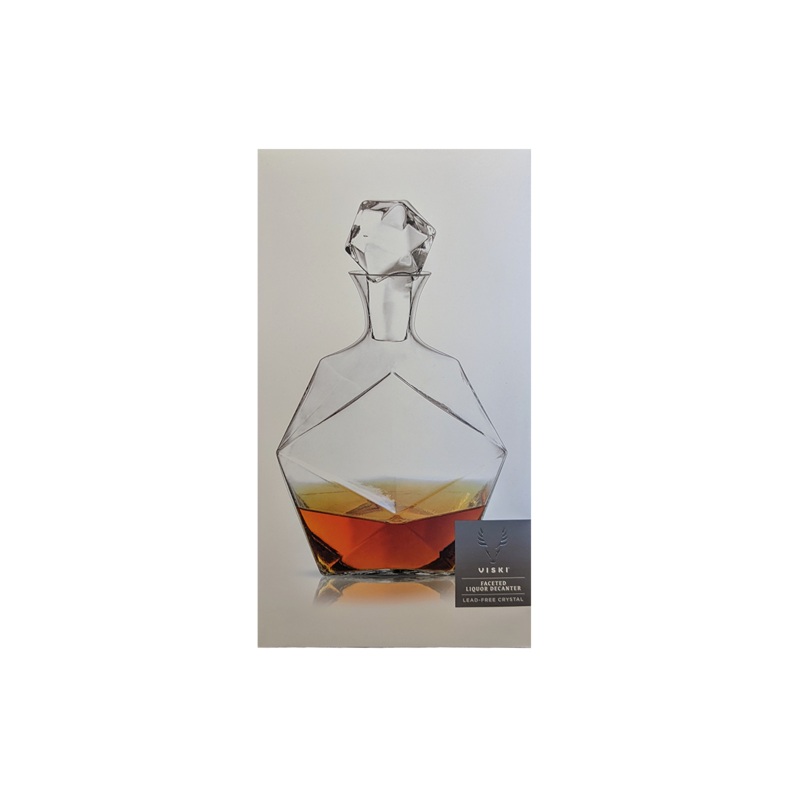 Viski Faceted Crystal Decanter