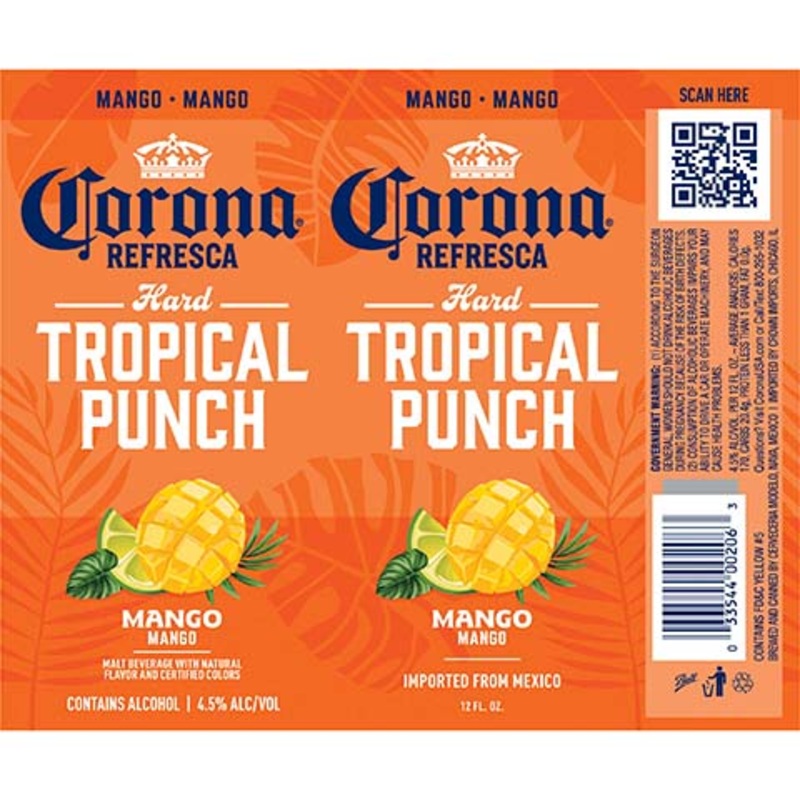 Corona Refresca Hard Tropical Punch (Mango) 12OZ SINGLE CAN