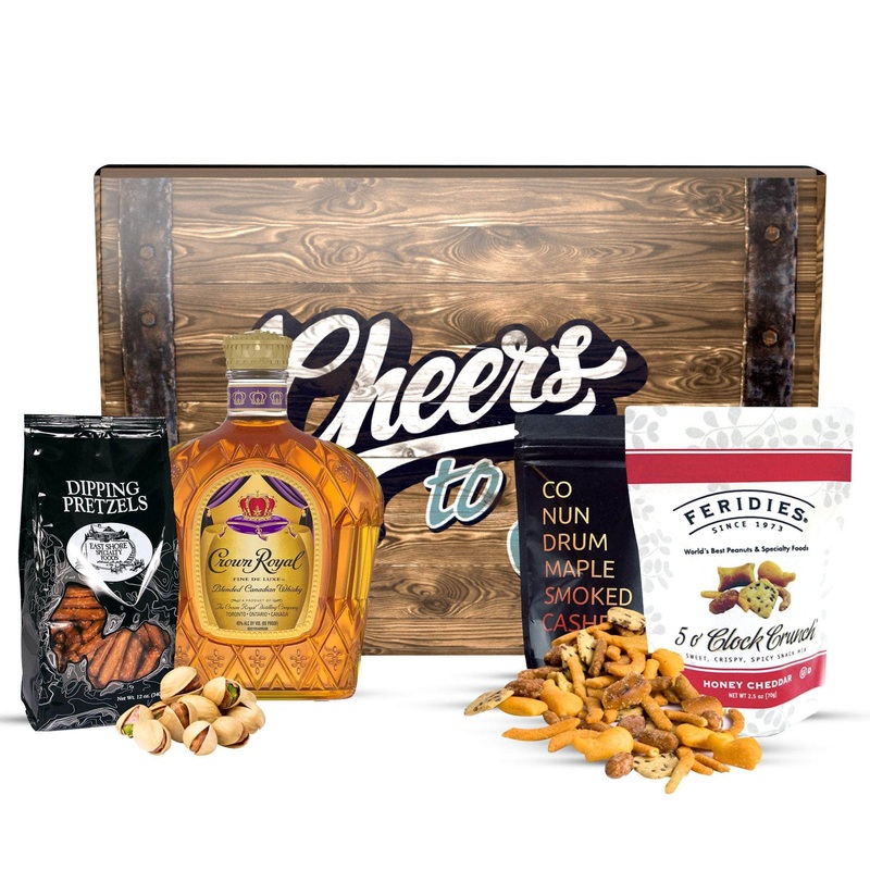 Crown Royal Whiskey + Snack Gift Basket Cheers to You