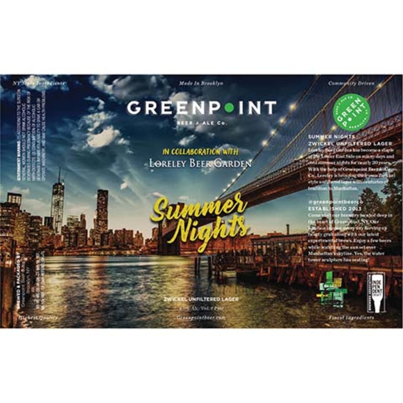 Greenpoint Summer Nights Lager 16OZ SINGLE CAN