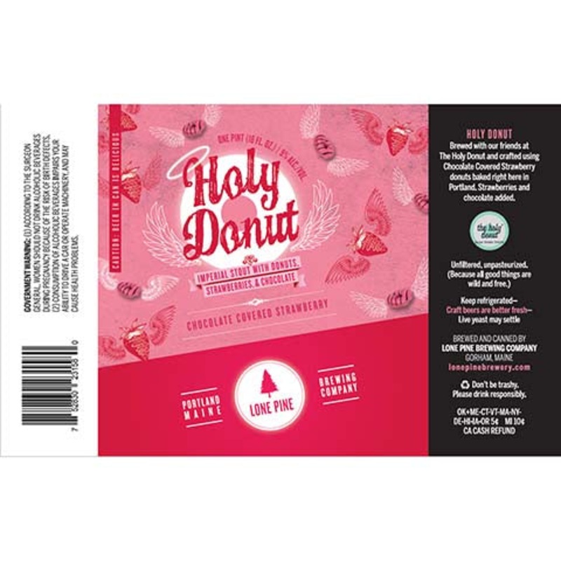 Lone Pine Holy Donut Chocolate Covered Strawberry Imperial Stout 16OZ SINGLE CAN