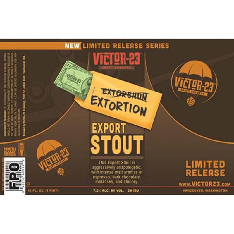 Victor 23 Extortion Export Stout 16OZ SINGLE CAN